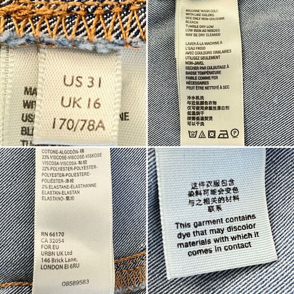 We The Free Jeans Just Float On Flare Leg Bell Bottom Blue 31 - Picture 12 of 15